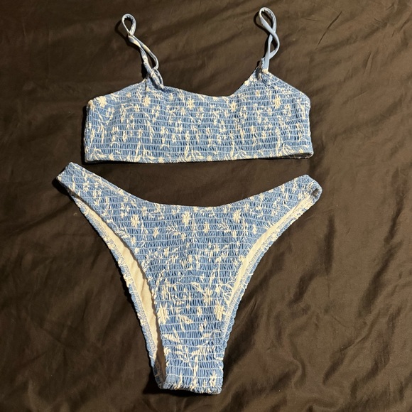 Other - Blue ribbed bikini size‎ M